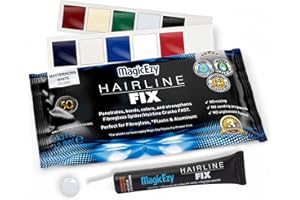 MagicEzy Hairline Fix - (Matterhorn White)| Gelcoat Touchup Repair Kit | Fix Cracks and Scratches Like a Pro | Fibreglass Crack Repair Kit | Boats, Jet Skis