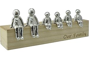 PIRANTIN Our Family Ornament - Choose Your Family Combination (4 children) Box & Woodgrain May Vary