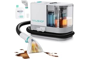 HAUSHOF Lavatappeti Portatile per Tappeti e Divani, Pulitore Portatile con 13 kPa di Potenza Aspirante, Ideale per Rimuovere Macchie da Tappeti, Divani, Auto e letti per Animal