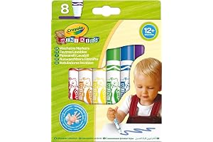 CRAYOLA Mini Kids - Set de 8 Rotuladores Lavables, Segura Punta Redondeada, Ideal para la Primera Infancia - Edad Recomendada: 12 Meses, 8324