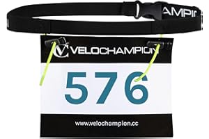 VeloChampion Cintura Porta-Pettorale per Gare di Running Triathlon Maratona Cintura per Atleti Cintura Corsa Ciclismo