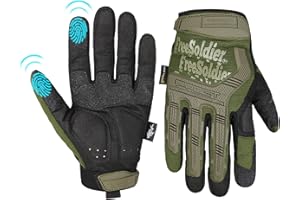FREE SOLDIER Gants de moto, Gants de sports de plein air demi-doigts Protection des articulations dures pour scooter de motocross Escalade Chasse Paintball Gants tactiques