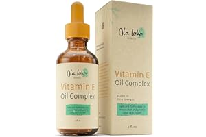 OLA LOKO Organic Vitamin E Oil w/Jojoba Oil & Macadamia, Vitamin E Oil for Skin, Face, Hair & Body, Pure Vitamin E Oil for Fine Lines, Wrinkles & Stretch Marks - Vitamina E Para La Cara, Skin Oil, 2 Fl Oz