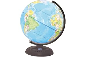 Science Mad Light Up Globe For Kids - Learn About Planet Earth With Fun - Features Day and Night Settings, Arc Mount, Earth Rotation, 20cm Diameter, 6+ years