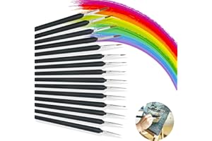 VFANDV Pennelli per Pittura, 15 Pezzi Pennelli per Dettagli Fini Dipingere Pennelli per Dipingere Acquerello Acrilico per Acrilico Miniatura Olio Pittura del Viso Adulti e Bambini