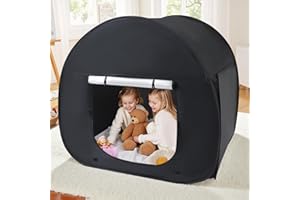 Takezuaa Sensory Tent Pop up Black Out Tents Calms Corner for Anxiety Children,Kids Pop up Tent Indoors to Play and Relax,Sensory Toys Helps With Autism,SPD,Anxiety & Improve Focus,110cm
