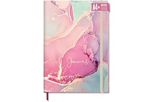 Trendstuff by Häfft - Bullet journal, taccuino punteggiato in formato A4+, con elastico, 156 pagine, quaderno per appunti e schizzi, diario, sostenibile e ecologico, colore Silky Pink