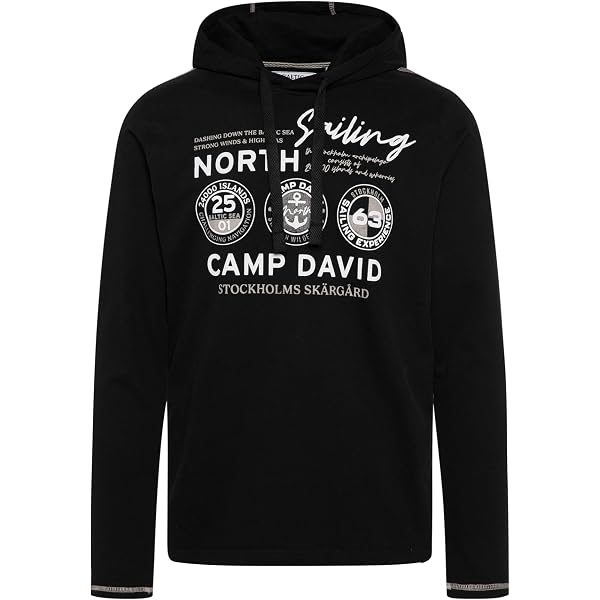 Produktbild von CAMP DAVID & SOCCX | Lange Steppjacke Mit Tapes, Patches Und Kapuze