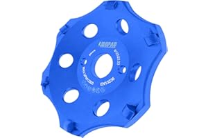 LIROPAU PKD PCD Diamantschleiftopf 125mm, Diamant Schleiftopf Schleifscheibe Topfschleifer für Winkelschleifer, Diamantschleifer für Fliesenkleber Farb-Beschichtungen, Winkelschleifer Schleiftopf, 6 Segmente