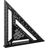 Flying Pottery Carpenter Square 30 cm in Aluminium | Multifunctional Triangular Square 45&deg; 90&deg;, High Precision Metal Ruler fo