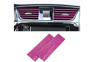 CGEAMDY 20 PCS Car Air Conditioner Decoration Strip, DIY Air Vent Outlet Trim Strip Bendable Car Interior Accessories, Car Molding Strip for Most Air Vent Outlet (Ice Rose)