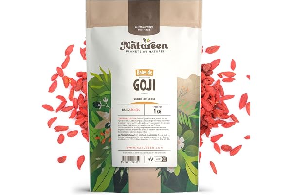 Baies de Goji Greenfood origine Ningxia (Lycium Barbarum) 1kg