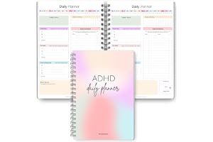 ADHD daglig planerare för neurodivergenta vuxna - produktivitet daglig planerare och uppgiftshantering för att hålla sig orga
