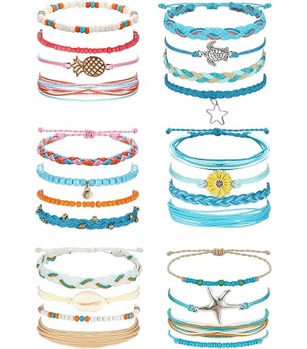 Cubahop Bracciale Multistrato Turchese – Elastico, Colorato, Con Nappa, Regalo Per Donna - 3