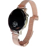 NovStrap Huawei Watch GT6 41mm GT4 41mm GT5 41mm ile Uyumlu Kordon 18mm Magnet Tokalı Luxury Slim Metal Hasır ROSE GOLD-PEMBE