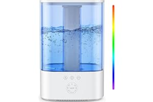 ‎MAXCIO Maxcio 3,5L Luftbefeuchter Kinderzimmer, Top-Fill Ultraschall RGB Nachtlicht Humidifier, BPA-Frei Aroma Diffuser, 360° Dampfdüsen, Laufzeit bis zu 40 Std., 28dB Superleise für Schlafzimmer Pflanzen