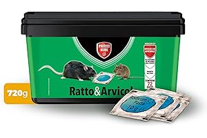 PROTECT HOME Rodicum CT Pasta, Veleno per Ratti, Topi e Arvicole in Pasta Fresca. Esca Topicida Ratticida Efficace, Elimina in Modo rapido Ratti, Topi e Arvicole. 720 g