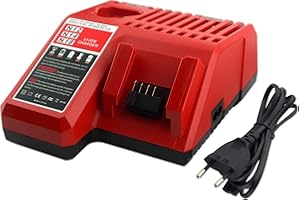 GOOALITY 3A 12V-18V Cargador de Batería de repuesto para Milwaukee M18 M12 Cargador de Batería para Milwaukee M12 M18 48-59-1806 48-59-1840 2710-20 48-11-244 M12B2 M12B4