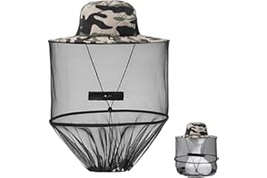 HEAWAA Czapka przeciw komarom owady, czapka pszczelarska z welonem dla mężczyzn kobiet wędkarstwo na świeżym powietrzu i podróże kempingowe