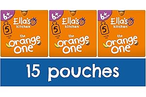 ELLA'S KITCHEN Ellas Kitchen The Orange One Fruit Smoothie Multipack 5x90 g (Pack of 3, Total 15 Pouches)