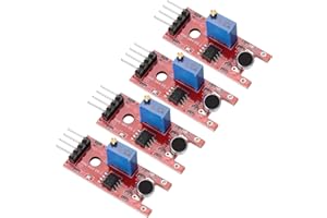 sourcing map 4 Pcs Microphone Sound Sensor KY-038 Voice Detection Module Voice Sound Detection Sensor Module for Voice-activated Switch
