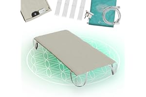 ‎WIM SPA Wim Spa Grounding Bed Sheet Erdungsbettlaken Matratzencover Schlafmatte Erdungsmatte fürs Bett mit EU Stecker und 5,80m Kabel - Steigern Sie ihr Wohlbefinden, Schlaf verbessern uvm. (Solo - 100x203cm)