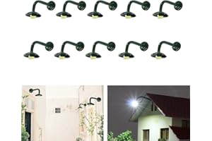 Evemodel 10 Pezzi Model Railway 1:87 Lampada a Sospensione da Parete per Esterni Luce a Collo D'Oca Scala Ho LED
