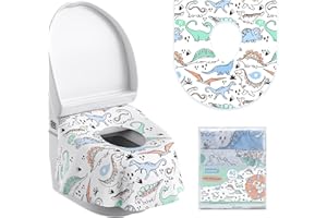 YIHATA 40 Pièces Protege Toilette Jetable Siège de Toilette Jetables pour Enfants et Adultes, Portable Universal Potty Training Toilet Liners accessoires de voyage, emballé individuellement