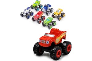 VI AI Blaze y los Monster Machines - Juego de camiones de juguete, ideal como regalo para niños (6 piezas)