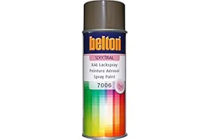 RAL 7006 GRIS BEIGE Mat (BELTON) (Bombe peinture 400 ml) - bombe aerosol reparation peinture carrosserie voiture teintes standrard et RAL (reference couleur constructeur 150 ou 400 ml)