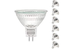 ETUOLMP MR16 Halogen Bulbs 12V 50W, Durable 6 Packs High Output Halogen Light Bulbs 2 pin GU5.3 Base for Landscape Lights, Track Lights, Ceiling Lights, Desk Lamps, Dimmable, 2700K Warm White
