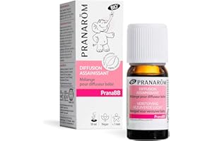 PRANARÔM - PranaBB - Diffusion Assainissant - Mélange Aux Huiles Essentielles 100% Bio Pour Diffuseur Bébé - Assainit Et Purifie L'Atmosphère - Vegan - 10 ml