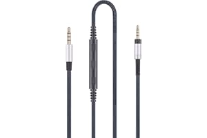 HANSNBY Audio Replacement Cable Compatible with Sennheiser HD4.40, HD 4.40 BT, HD4.50, HD 4.50 BTNC, HD4.30i, HD4.30G Headphone and Compatible with iPhone iPod iPad with in-Line Mic Remote Volume control