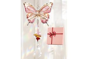 TheGiffter Teacher Gifts for Women, Crystal Butterfly Suncatcher Thank You Teacher Gifts, Appreciation Gift for Teacher Mentor, Perfect for Teachers Day, Christmas, Birthday,End of The Year
