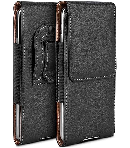 Suncase Leder Etui Für Motorola Edge 60 Pro - Echt Leder Tasche Pebble Blue