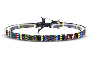 Made by Nami Cavigliera Surfer Uomo e Donna - Cavigliera Sottile Boho Hippie Etnico - Accessori Fatti a Mano per Festa in Spiaggia - Impermeabile e Regolabile (azteco)