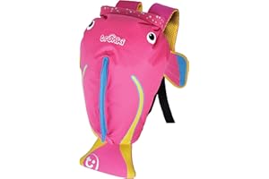 Trunki Mochila Impermeable para Niño y Niña | Mochila Infantil y Bolsa de Deporte PaddlePak | Mochila Saco Infantil para Natación y Playa – Modelo Pez Tropical (Rosado)
