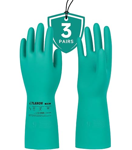 Uvex U-Chem 3100 Chemikalienschutzhandschuhe - 1 Paar Arbeitshandschuhe mit Stulpe 07/S bei Günstiger Preis