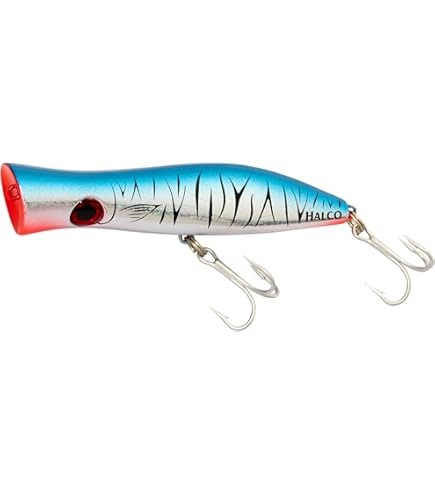 Halco Roosta Popper RP135#H53 Fishing Lure - White Redhead Topwater Popper