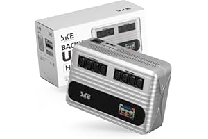 SKE SMART KEY ENERGY SKE UPS Onduleur 850VA/480W Batterie Coupure de Courant Onduleurs PC Alimentation sans Interruption UPS PC, Type-C USB Ports HL850