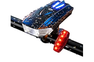 FAHEFANA Lumiere Velo USB Ricaricabile, LED Lampada Velo Anteriore e Posteriore, Alluminio Illuminazione Velo, Faro Velo e Fuoco Posteriore Velo Accessori per VTC, MTB, Strada ecc