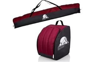 Rawstyle Borsa da sci impermeabile per scarponi da sci, 160 cm o 180 cm, per sport invernali