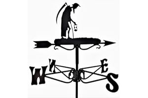 WARMHAND Espira Old Father Time Black Mini Weathervane
