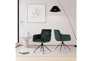 ‎HIPIHOM HIPIHOM Esszimmerstühle Bürostühle 2er Set, Samt Moderne Esszimmerstühle für Küche Wohnzimmer Restaurant Büro (2 Dunkelgrün)