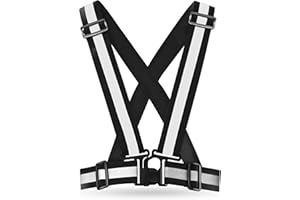AVANA Gilet de sécurité réfléchissant réglable - Léger - Haute visibilité - Jogging - Vélo - Course à pied - Moto - Pour adultes et adolescents