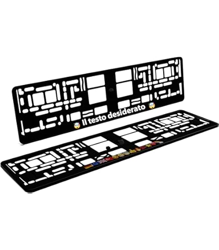 Cornice Per Targa Auto In Fibra Di Carbonio - 2 Pezzi, Nero | Universale Per Auto EU E UK, Fino A 53x13cm - Foto 9