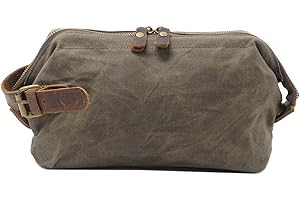 Neuleben kosmetyczka, uniseks, wodoszczelna, w stylu vintage, z płótna, kosmetyczka na podróż, urlop