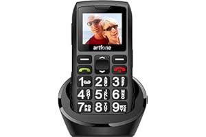 artfone C1+ Seniorenhandy ohne Vertrag | Dual SIM mit Notruftaste | Lange Standby-Zeit | Großtastenhandy mit Ladestation | Mobile Rentner Handy