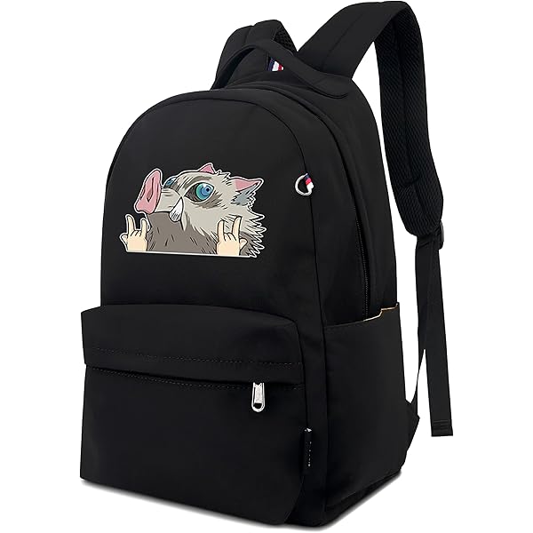 Roffatide Zaino per computer portatile anime, con stampa luminosa, con porta di ricarica USB e porta per cuffie, Nero B, Taglia unica, Zaino daypack