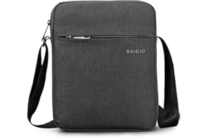 BAIGIO Men's Casual Shoulder Bag, Oxford Small Cross Body Bags Men Crossbody Messenger Bag with Ipad Compartment and Adjustable Shoulder Strap